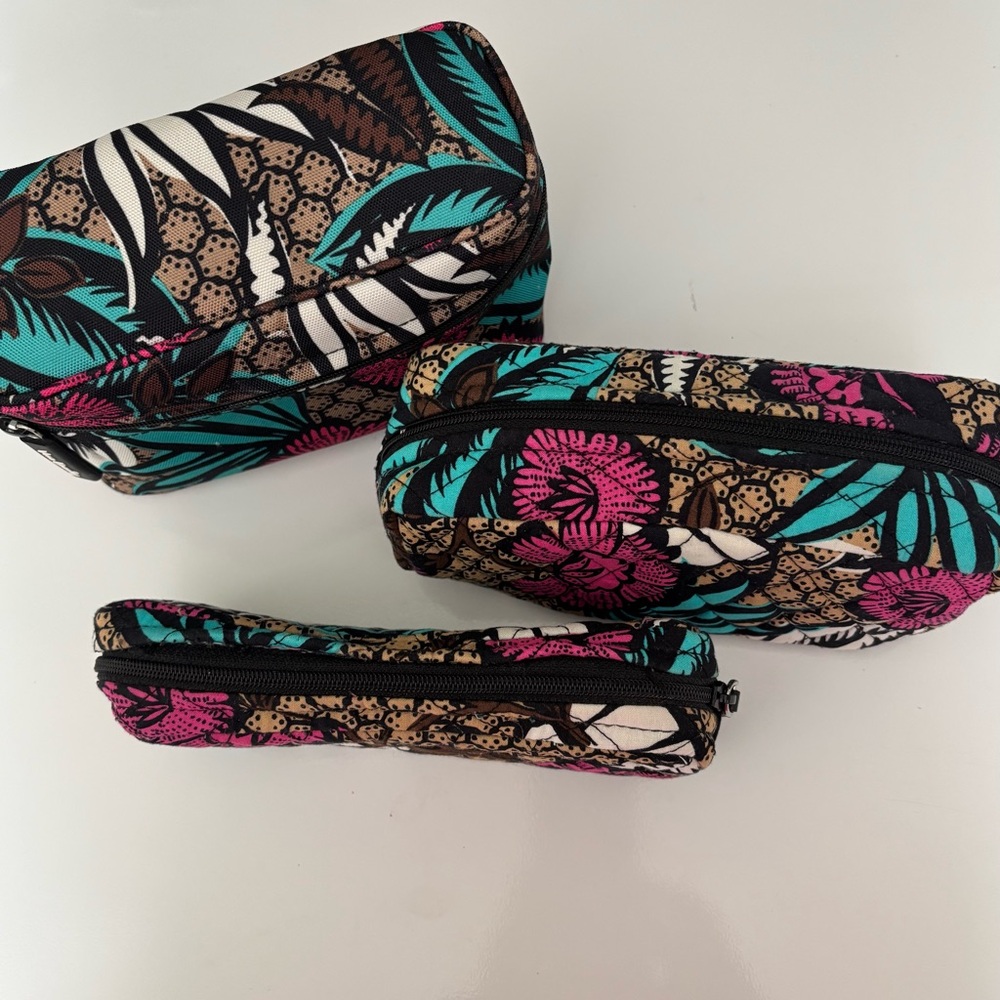 Vera Bradley Cosmetic Bags (3) in Canyon Road Pattern